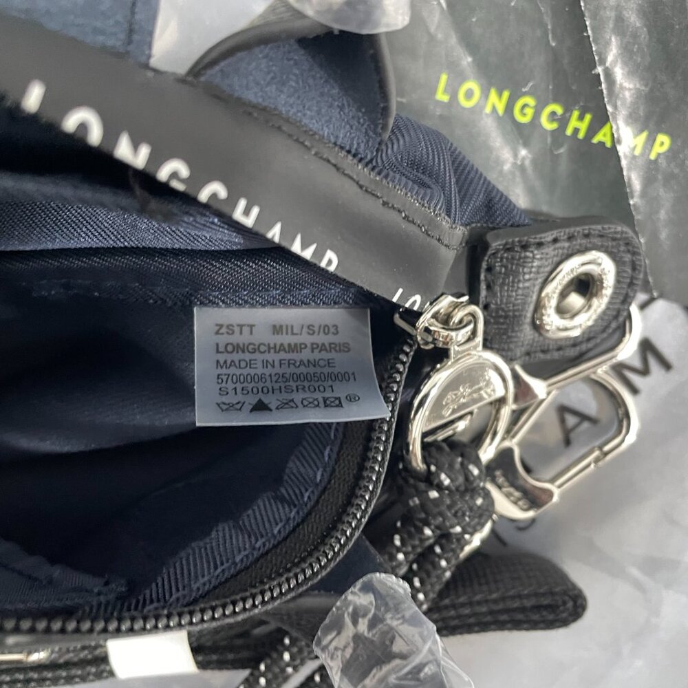 Longchamp Navy and Black Clutch with Silver Details - Picture 9 of 9
